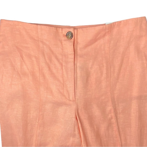 ANN TAYLOR ☆ Linen Blend Wide Leg High Rise Flat Front Pants - Picture 2 of 5